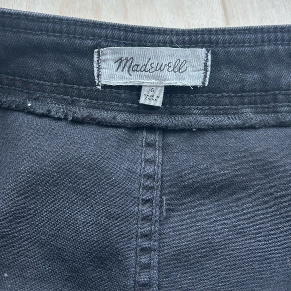 Madewell Metropolis Snap Jean Skirt Rawley Black Size 6 - Picture 9 of 11